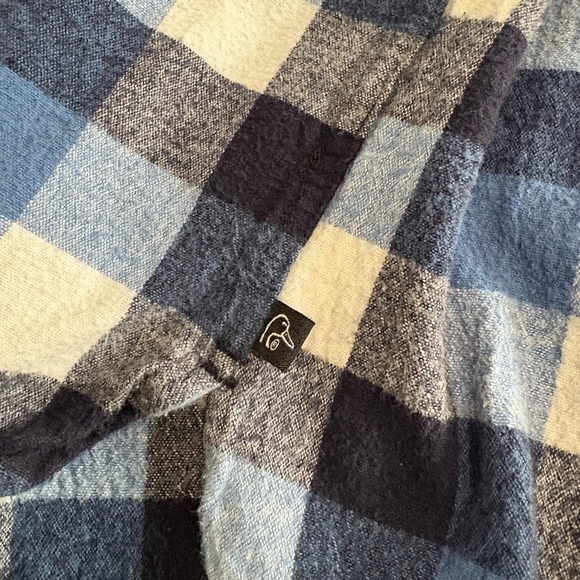 Ducks Unlimited Canada blue plaid heavy cotton button jacket size large shirt - Picture 6 of 11
